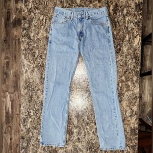 Mens Levi 505 Boot Cut Denim Jeans Classic Wash - W31 L34